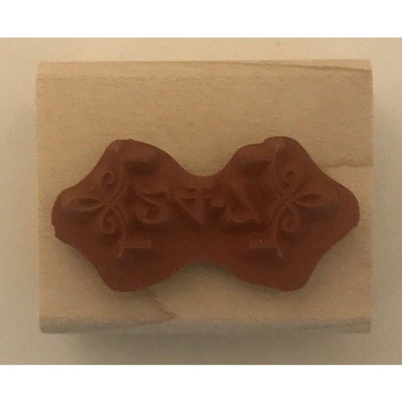 24-7 Rubber Stamp Flowers Stampin Up Wood Mounted 1.5" Long - Picture 2 of 2